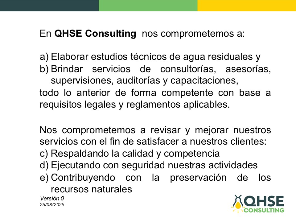 política de qhse consulting
